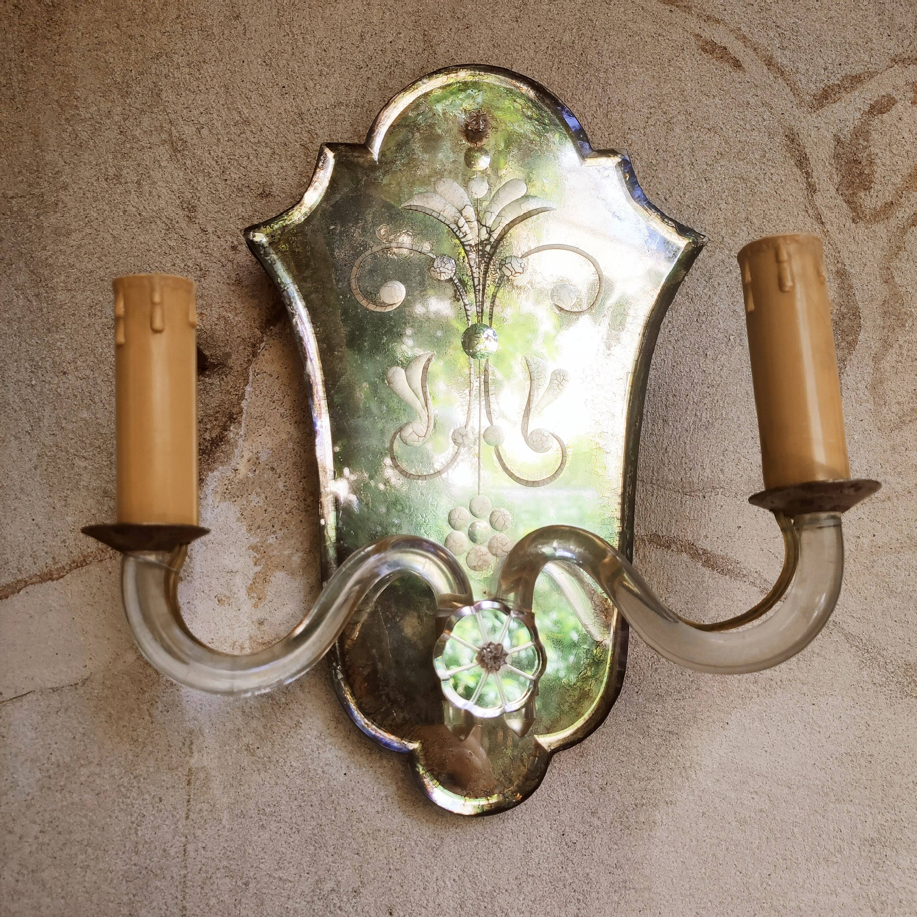 Venetian glass wall light