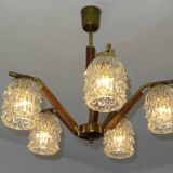 Scandinavian chandelier with five arms of light