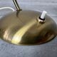 Vintage table lamp – brass and opaline