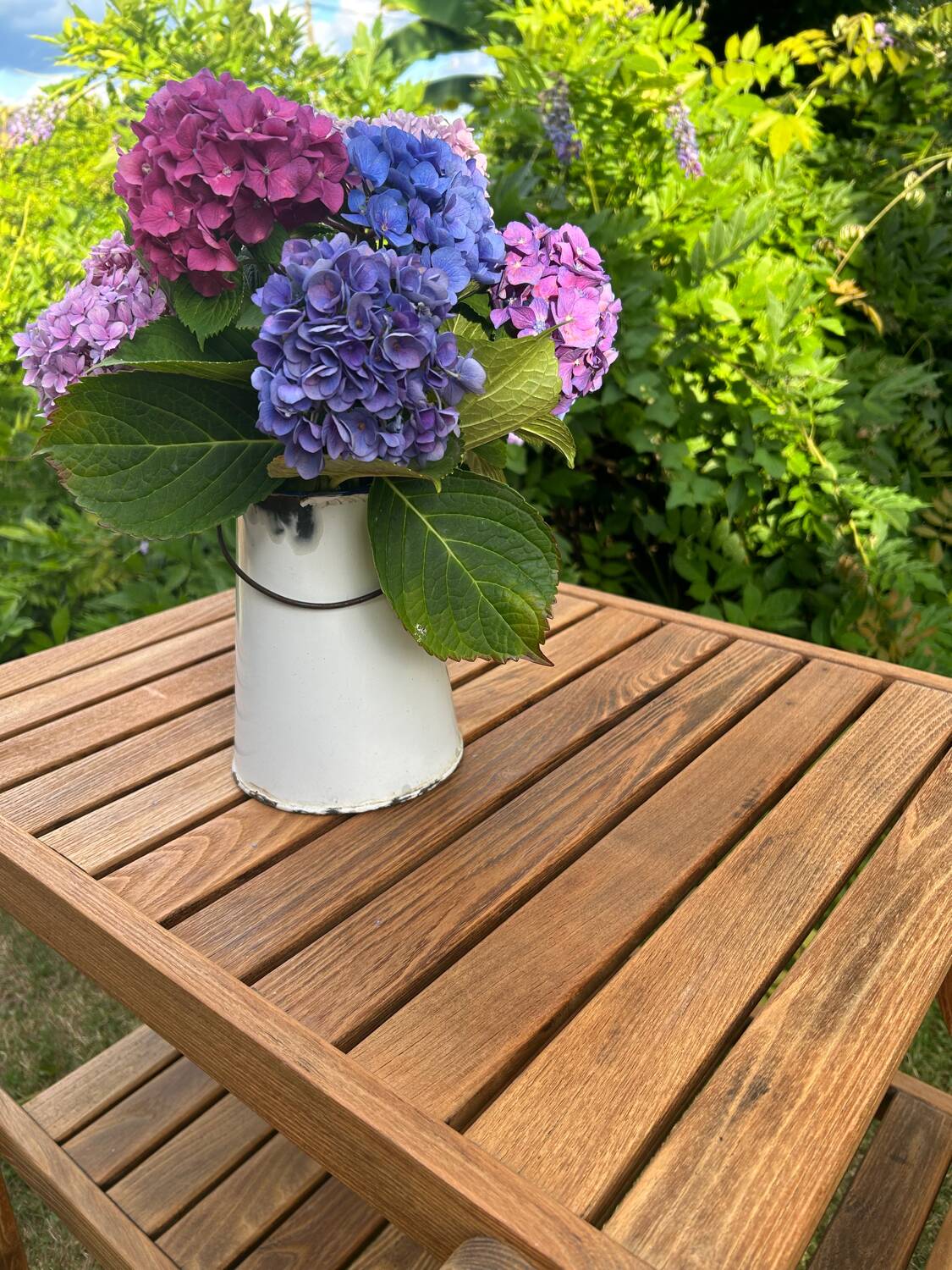 Exotic wood serving trolley