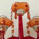 Candlestick glass tassels colors baroque chandelier