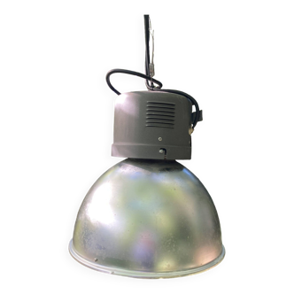 Authentic workshop lamp in stainless steel and steel