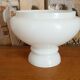 Vintage French White Opaque Round Glass Lantern Replacement Shade 3543