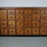 Large German Pine Industrial Apothecary / Shop Cabinet, 1950s