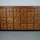 Large German Pine Industrial Apothecary / Shop Cabinet, 1950s