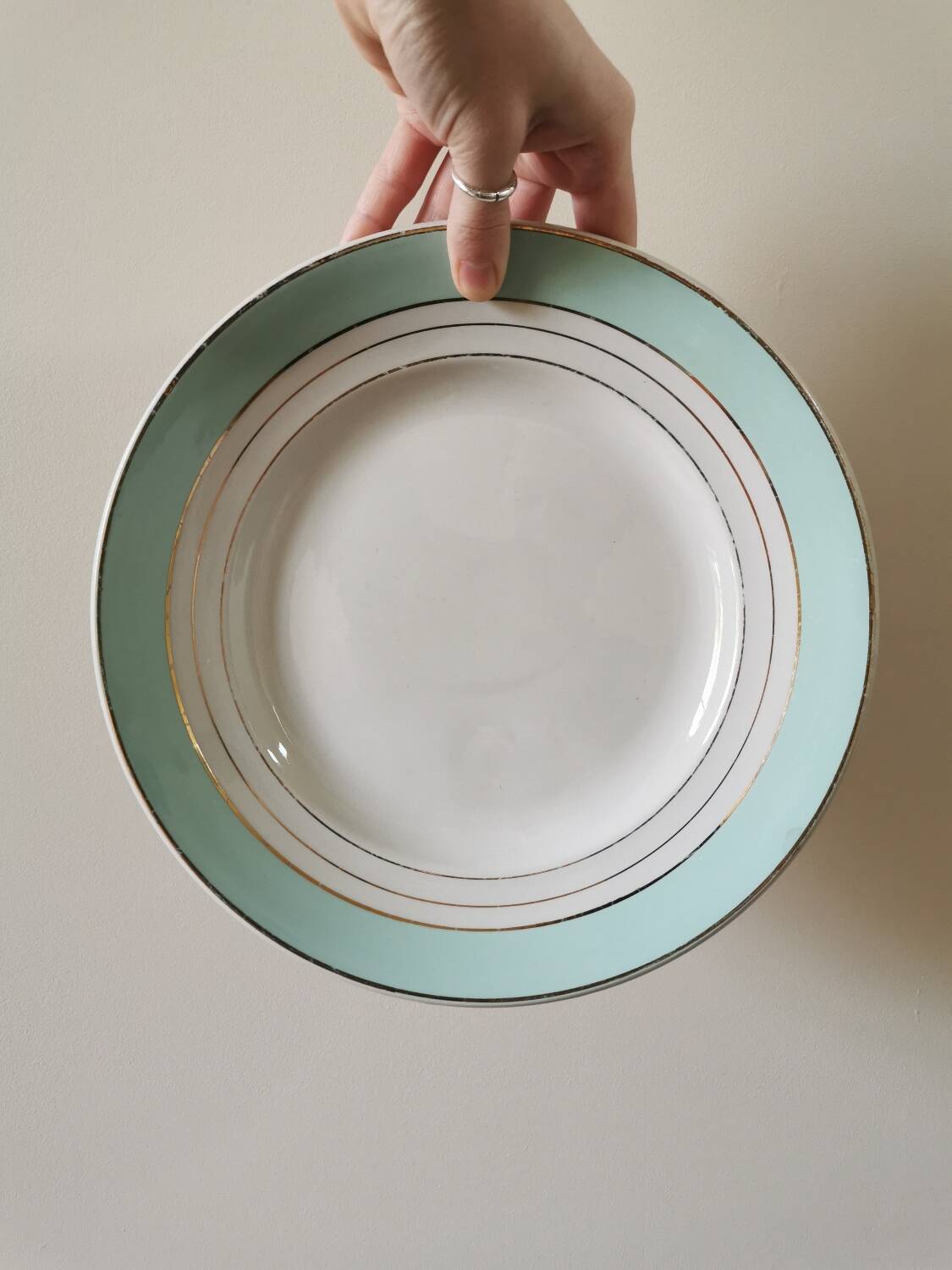 Vintage round dish K&G Lunéville, Regency