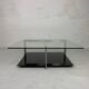 Glass coffee table 110 x 110 cm in the style of Rolf Benz and Metaform