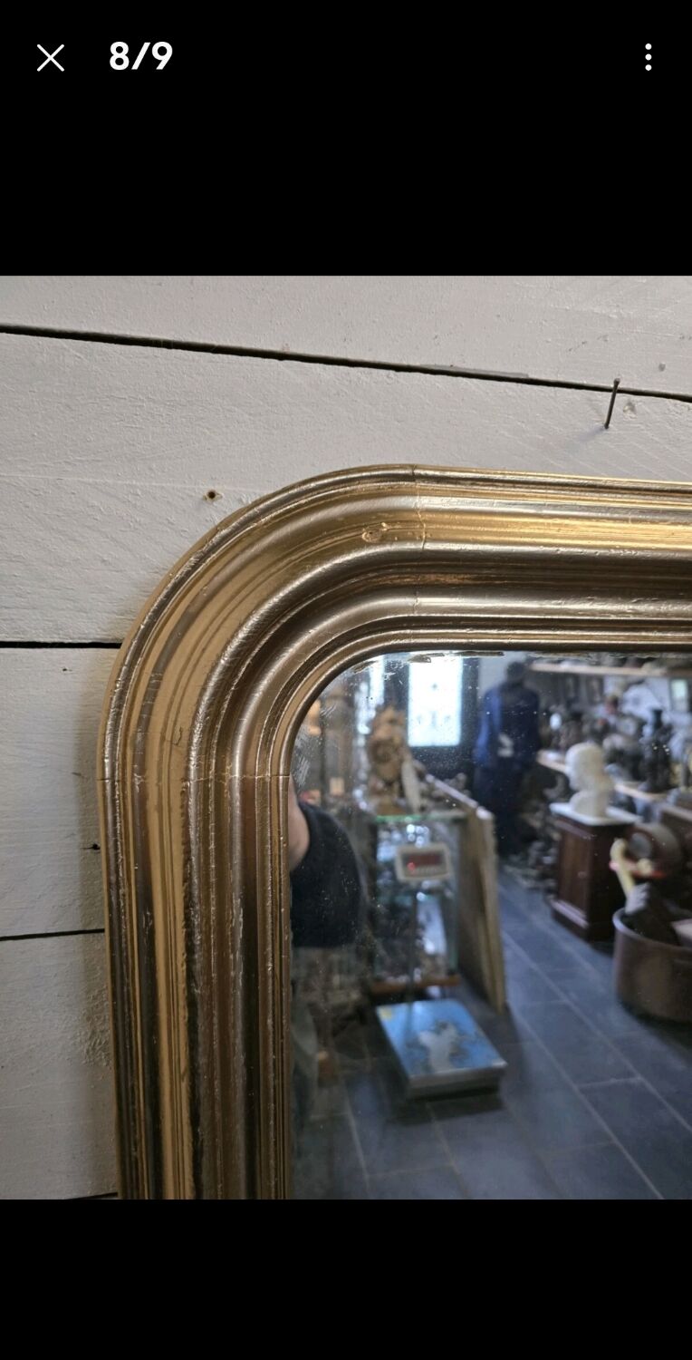 Antique Louis Philippe style gilded mirror