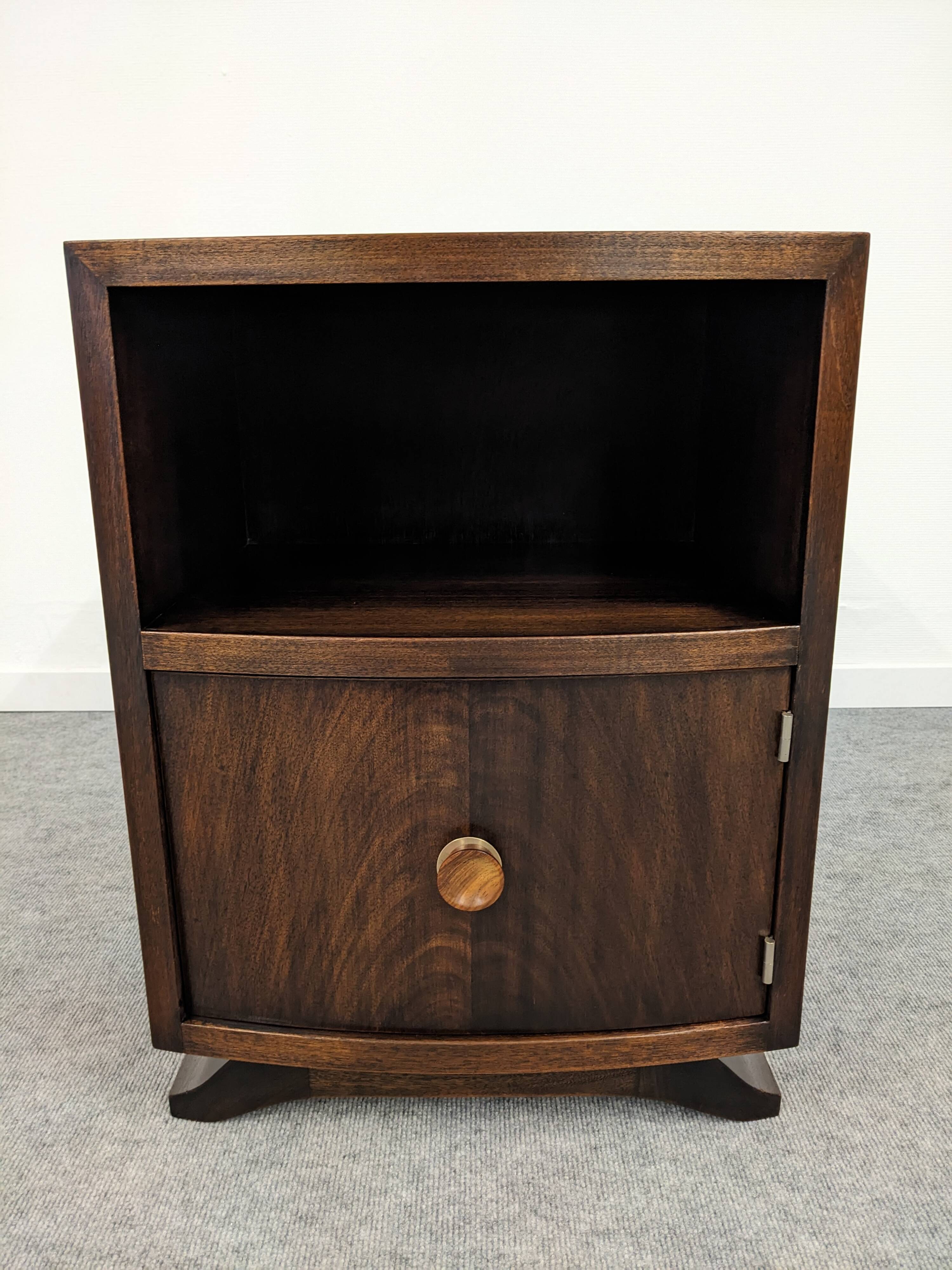 Pair of Art Deco rosewood bedside tables circa 1930
