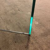 Post modern tempered glass table circa 1980