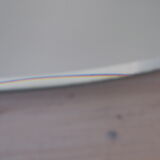 Beveled oval table mirror