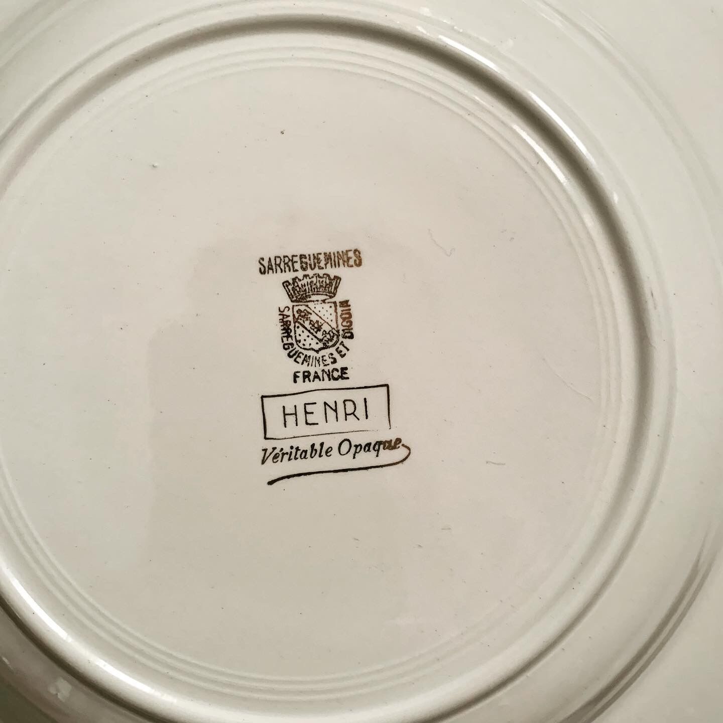 5 hollow plates Sarreguemines