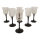 6 Octime octagonal black-footed wine glasses