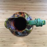 Flamed ceramic pitcher