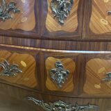 Louis XV style commode, in rosewood marquetry.