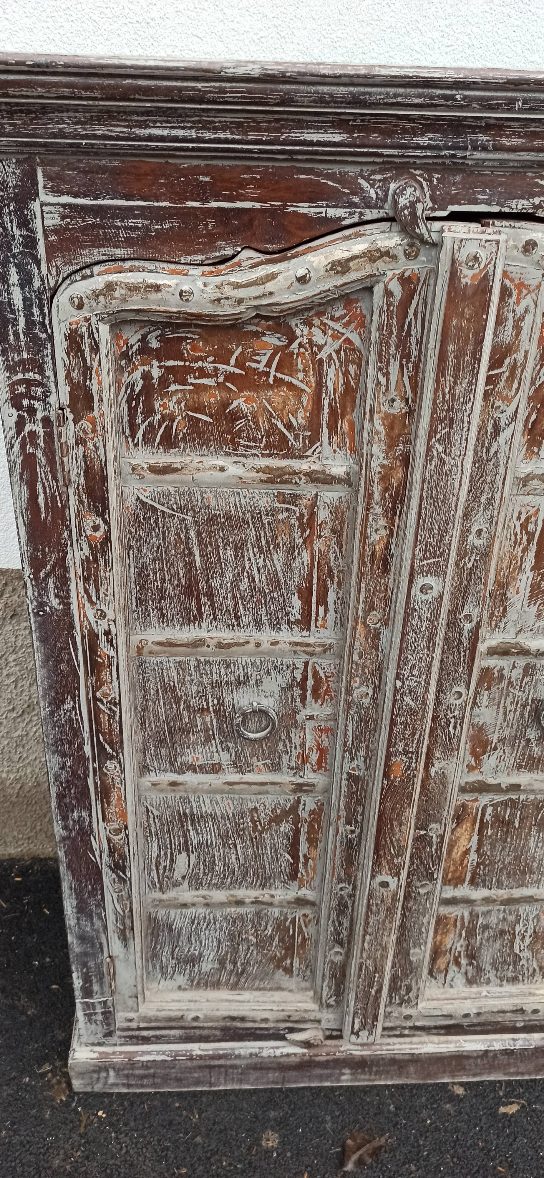 Old wooden cabinet with two doors