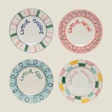 Coffret 4 assiettes à dessert l'amour