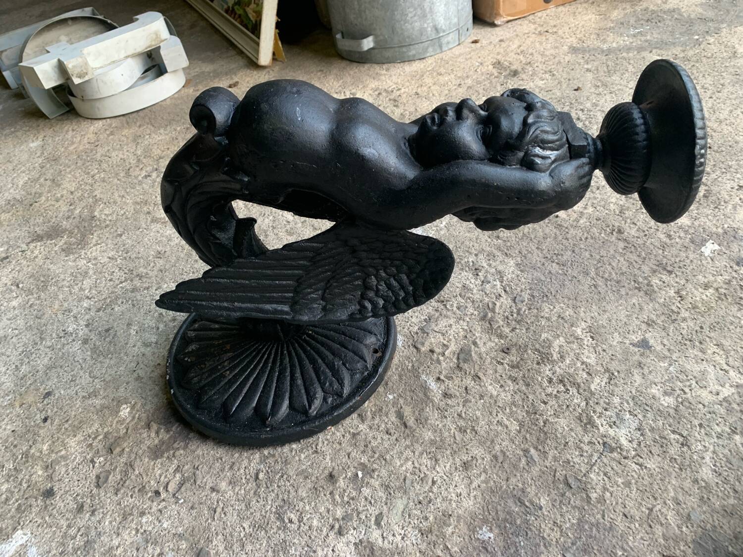 Pair of garden candlesticks