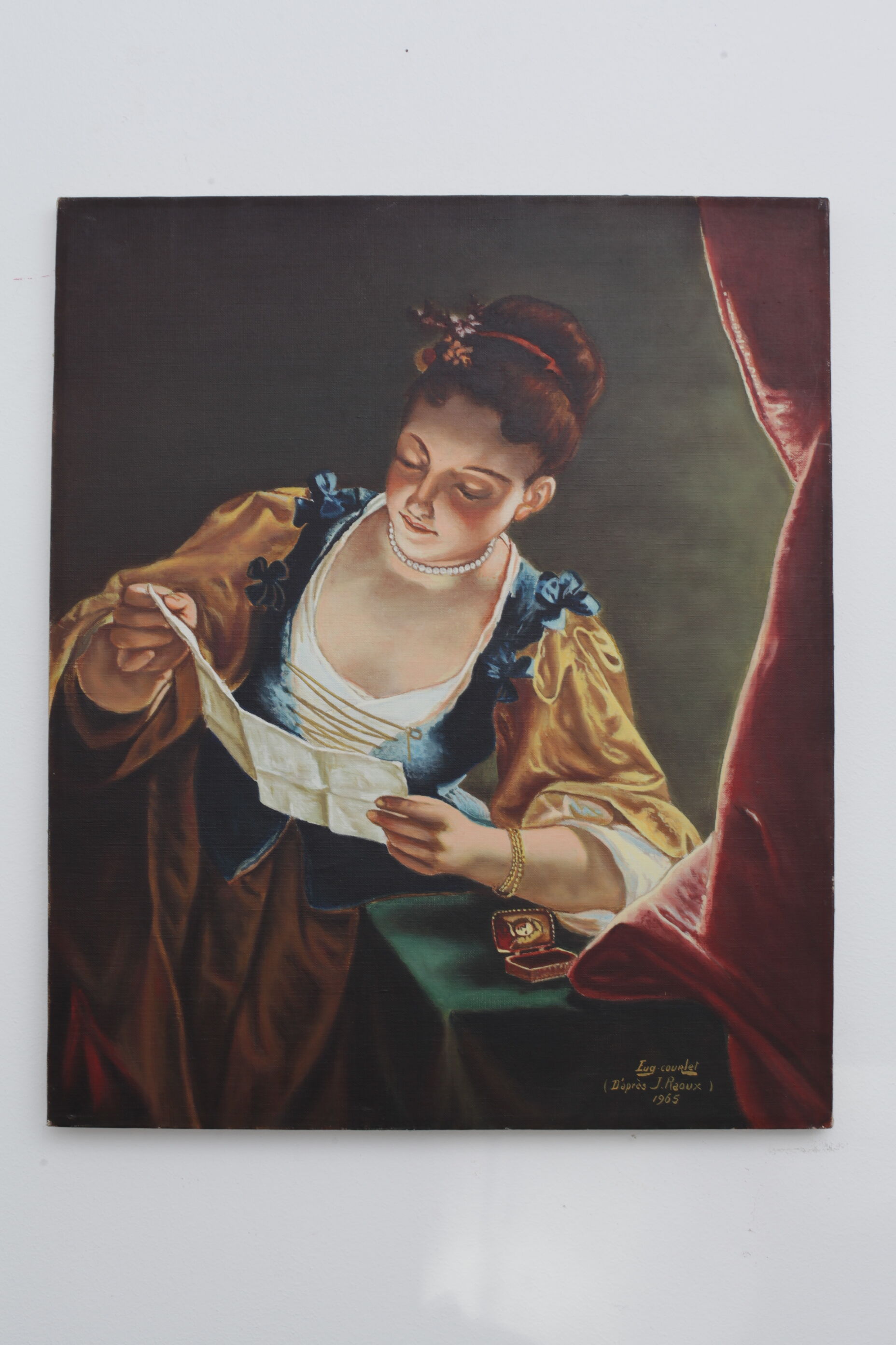 Woman oil on canvas signed