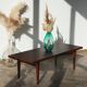 Table basse palissandre et teck massif