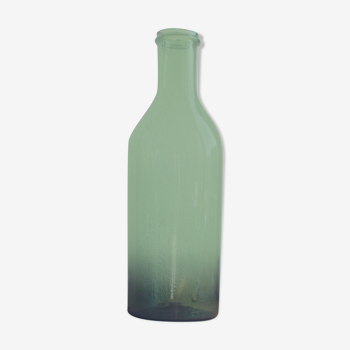 Green blown glass canister