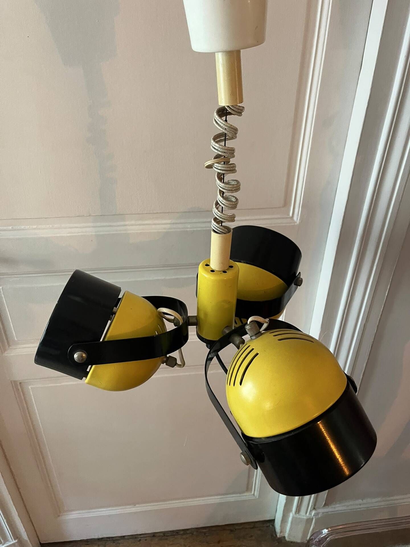 Vintage space age lamp metal 3 eyeball globes
