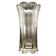 Vase, mid-century modern, pressed rosé glass, Poland, 1950s