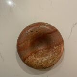 Vintage red travertine ashtray attributed to Sergio Asti for Up&up, Italy, 1970s