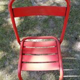 Series of 8 red Tolix chairs