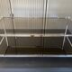 Table basse double plateau verre chrome style Bauhaus vintage 1970