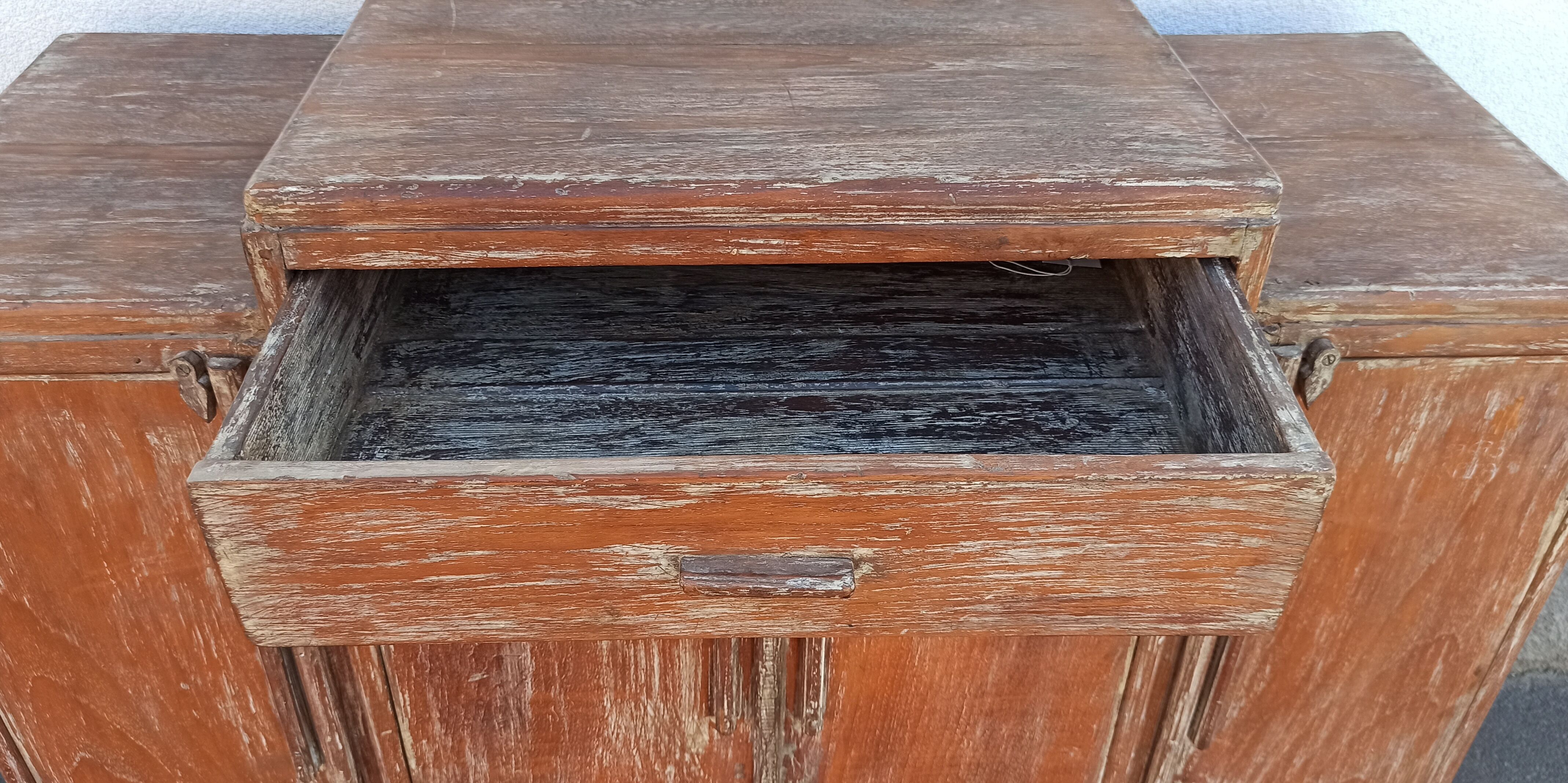 Antique wooden storage unit