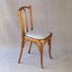 Chaise Baumann Bistrot N°56, vers 1925 assise cuir gris