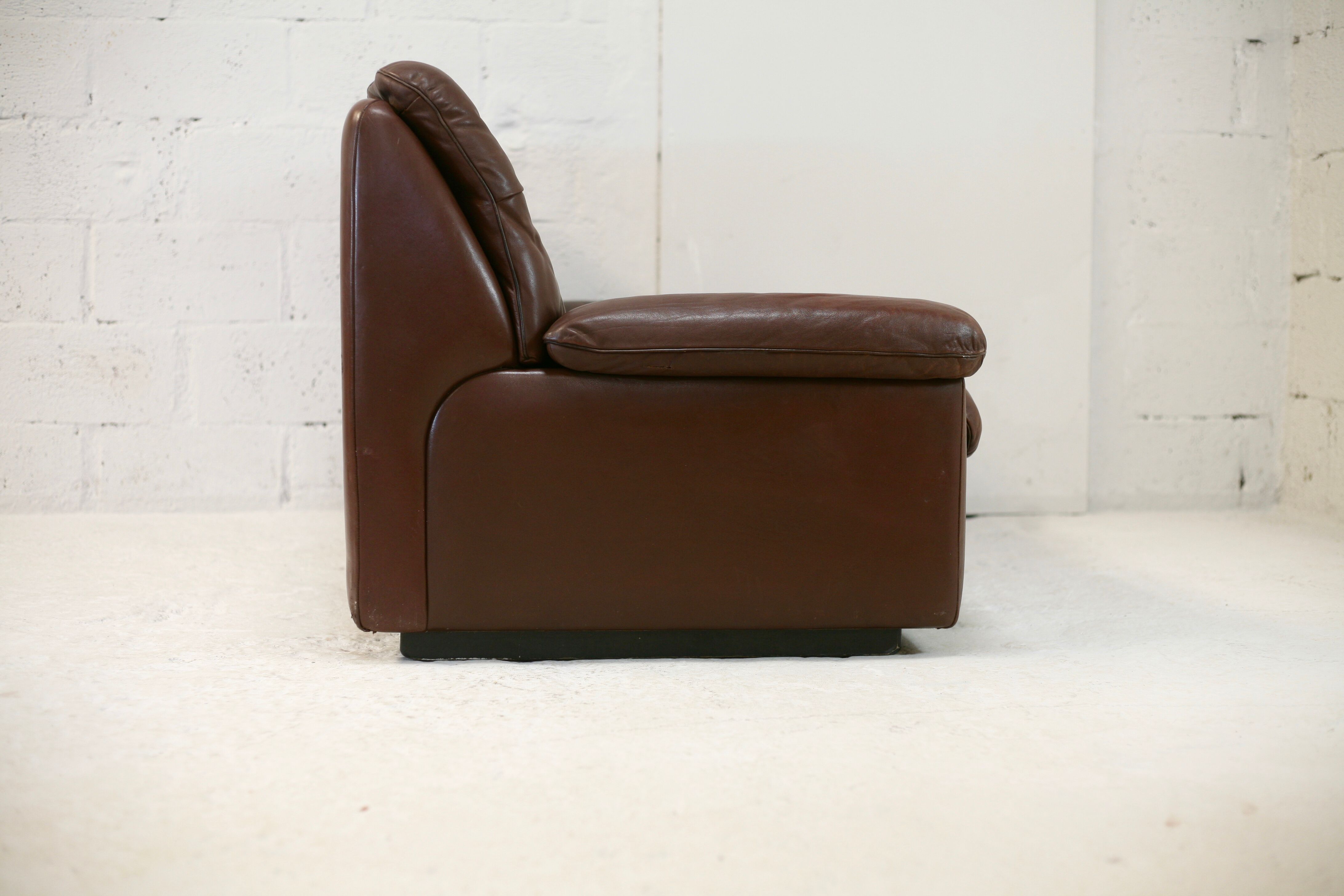 Sofa De Sede. Leather "chocolate" Switzerland, circa 1970