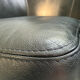 Paire fauteuil cabriolet cuir noir 1990