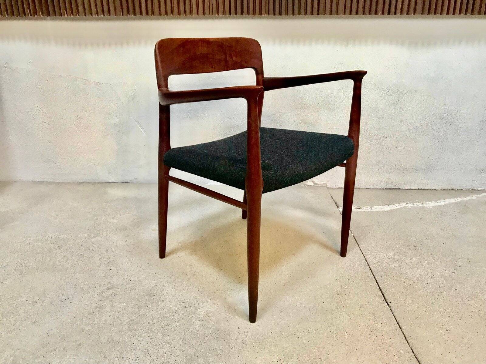 Model 56 Danish teak chair with armrests by Niels O. Møller for J.L. Møllers, 1954