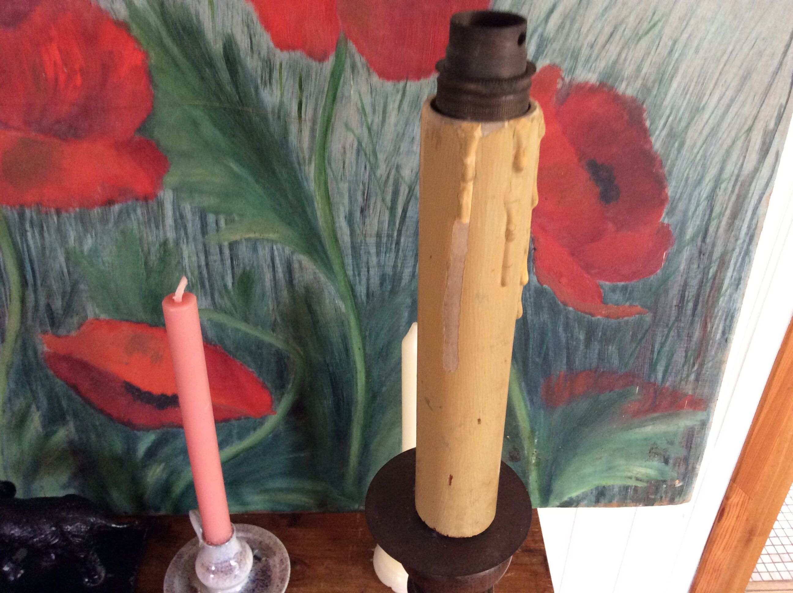 Wooden lamp foot