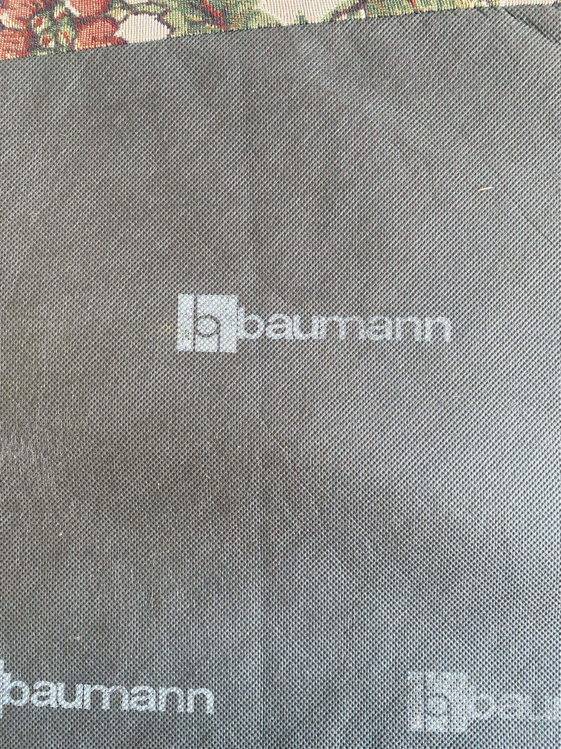 Antique BAUMANN Fan Chair Wood + Vintage Cushions #D877