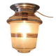 Smoked/sandblasted glass ceiling light - mid 20th century