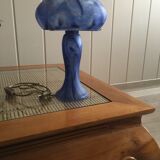 Old mushroom lamp made of glass paste
