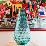 1960s Stunning Vase in Hand Blown Murano Glass. Made in Italy.
