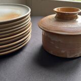 Pot with lid in stoneware vallauris