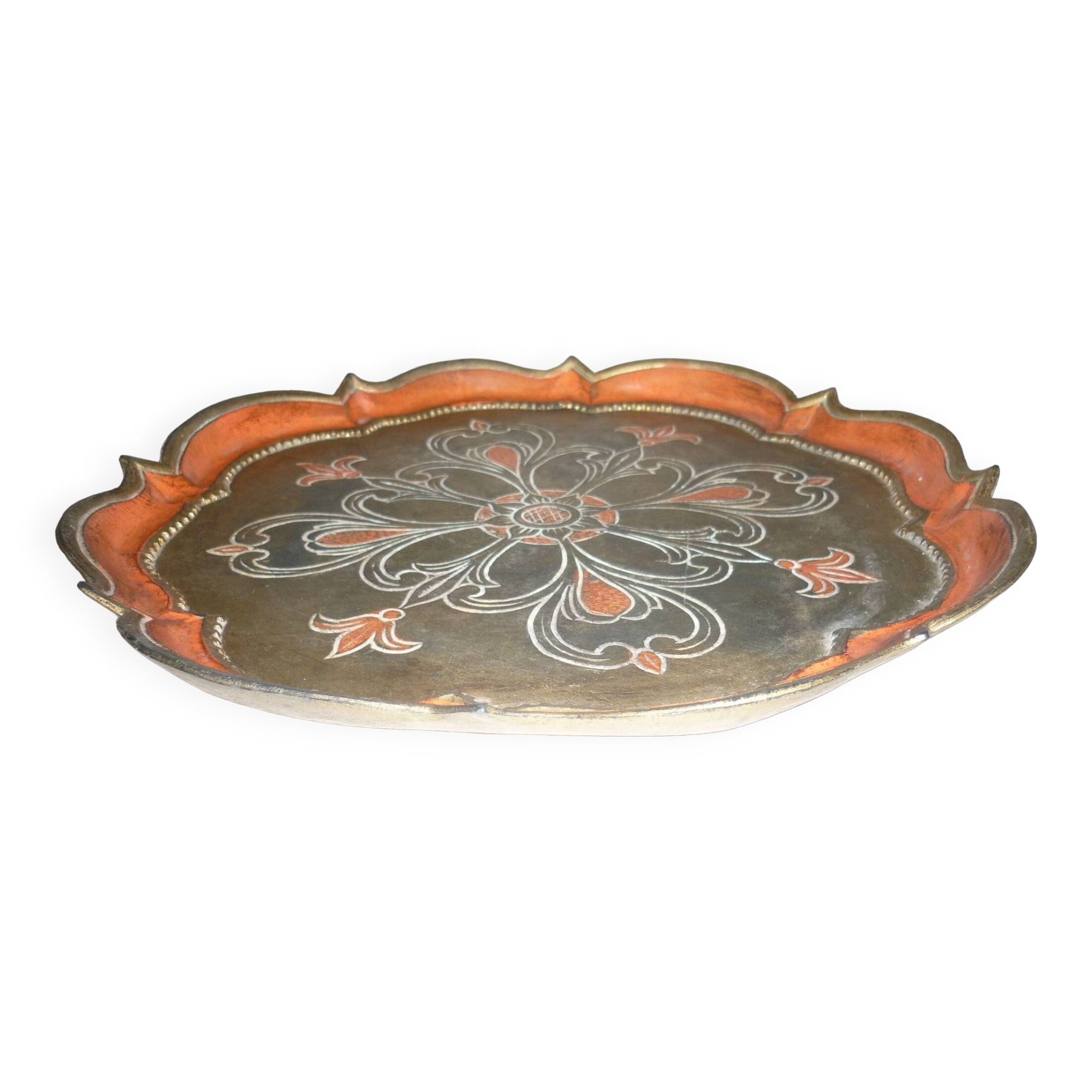 Round Florentine tray Ø 39 cm