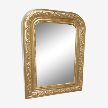 Petit miroir ancien doré Louis Philippe