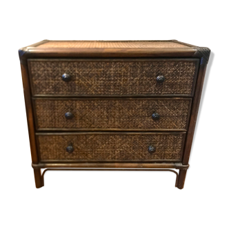 Rattan chest of drawers and canning