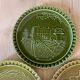 Gien earthenware Loire castle plates