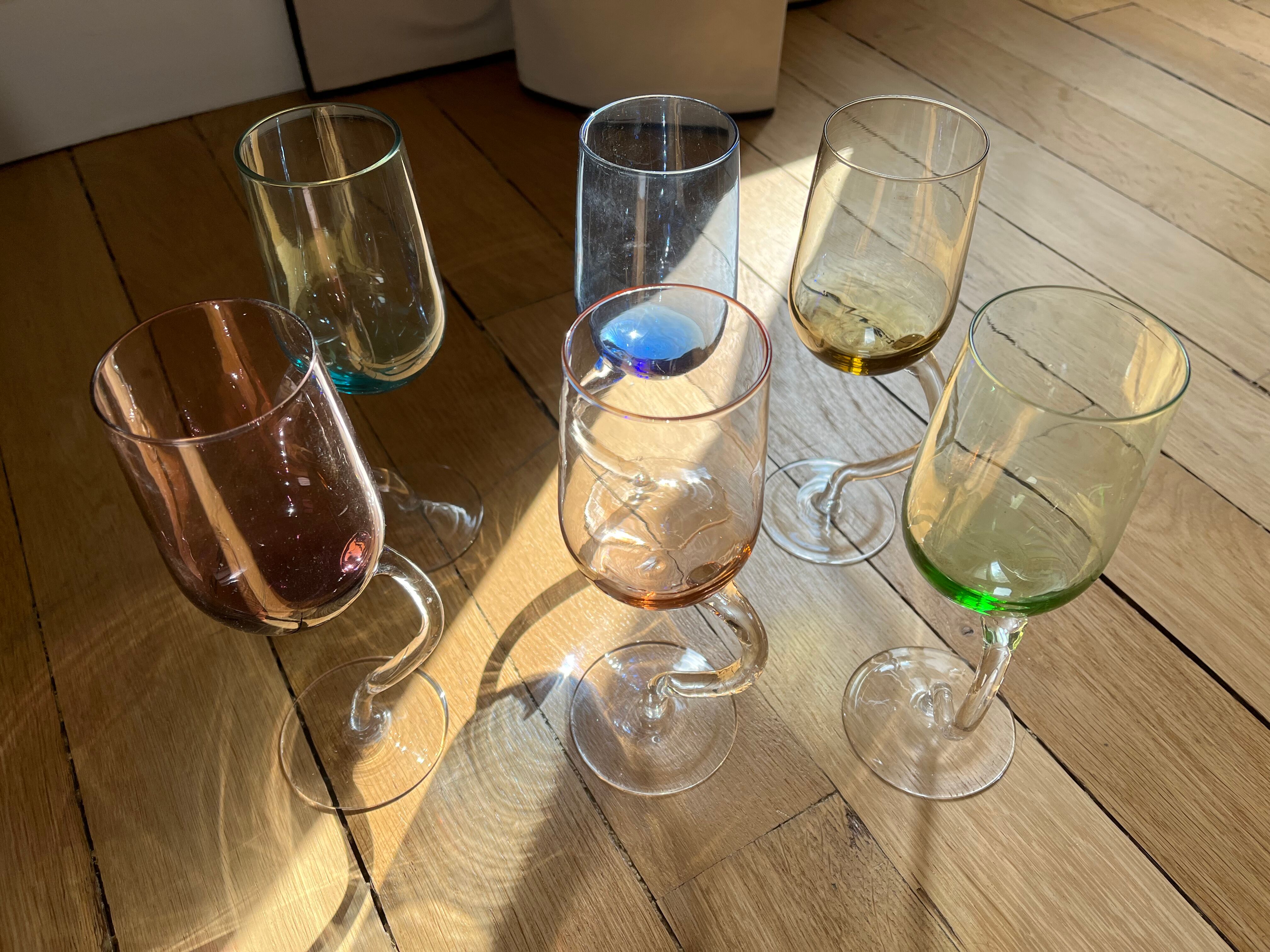 Colored foot glasses