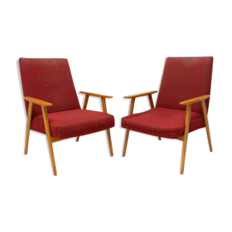 Pair of mid-century armchairs, Czechoslovakia, 1960´s