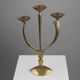Solid Brass Three-Arm Candelabra — Modernist, 1960s