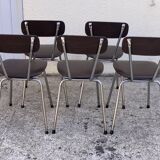 Chairs skaï and chrome 1970