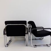 2 Cazzaro Bauhaus tubular steel armchairs